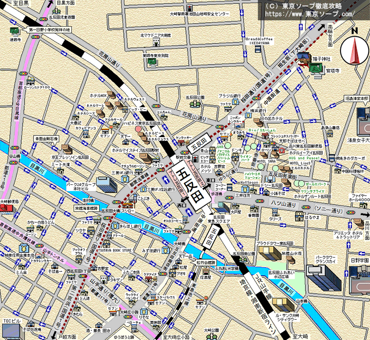 五反田ソープランドMAP
